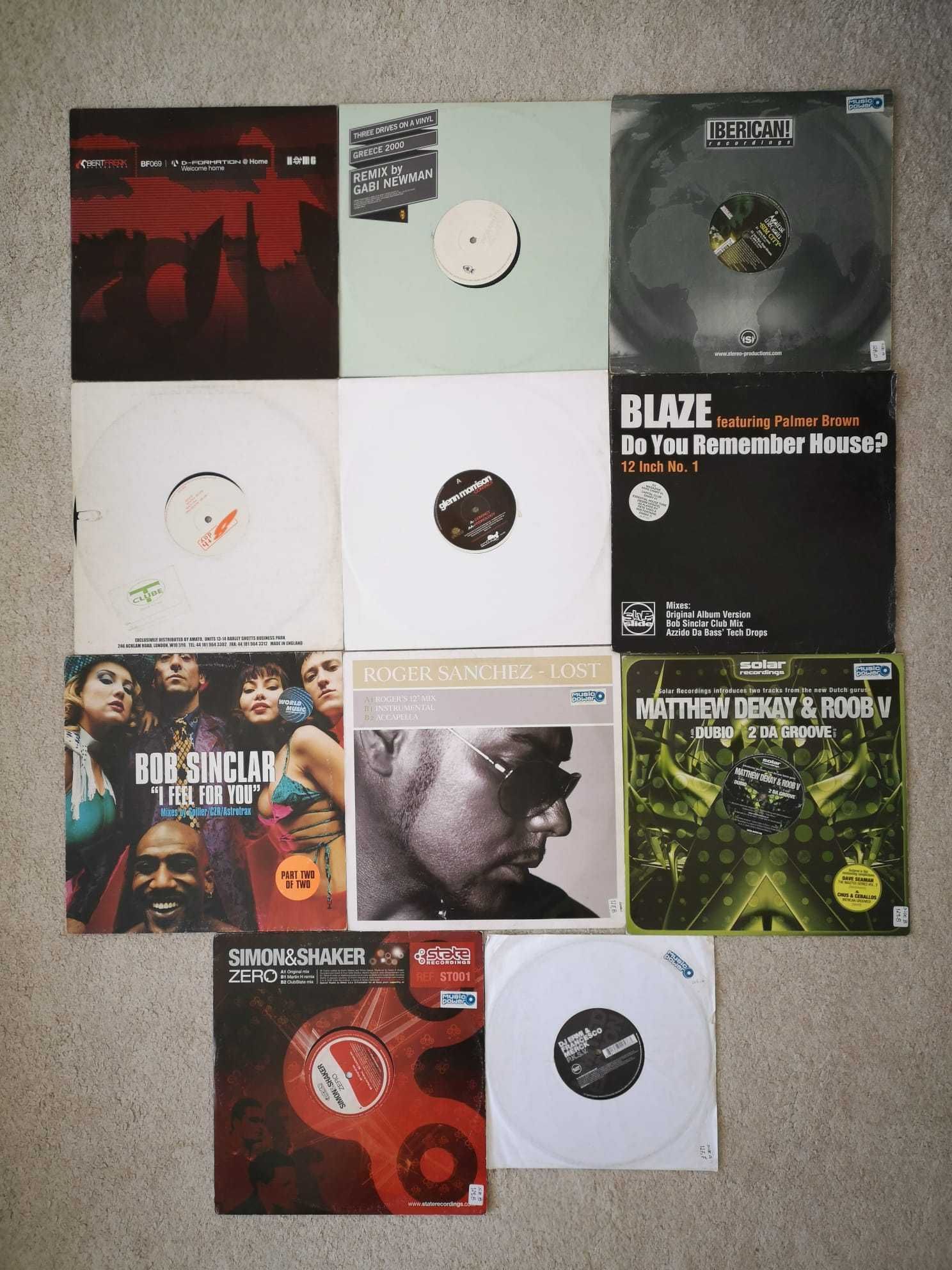 Conjunto de 8 discos de vinil de música eletrónica!