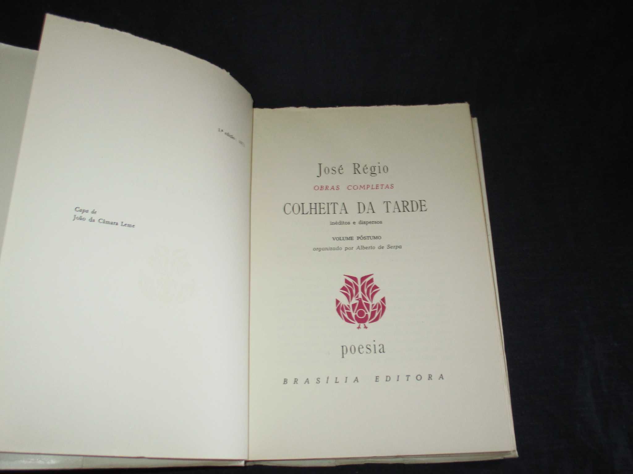 Livro Colheita da Tarde Inéditos e Dispersos José Régio 1ª edição 1971