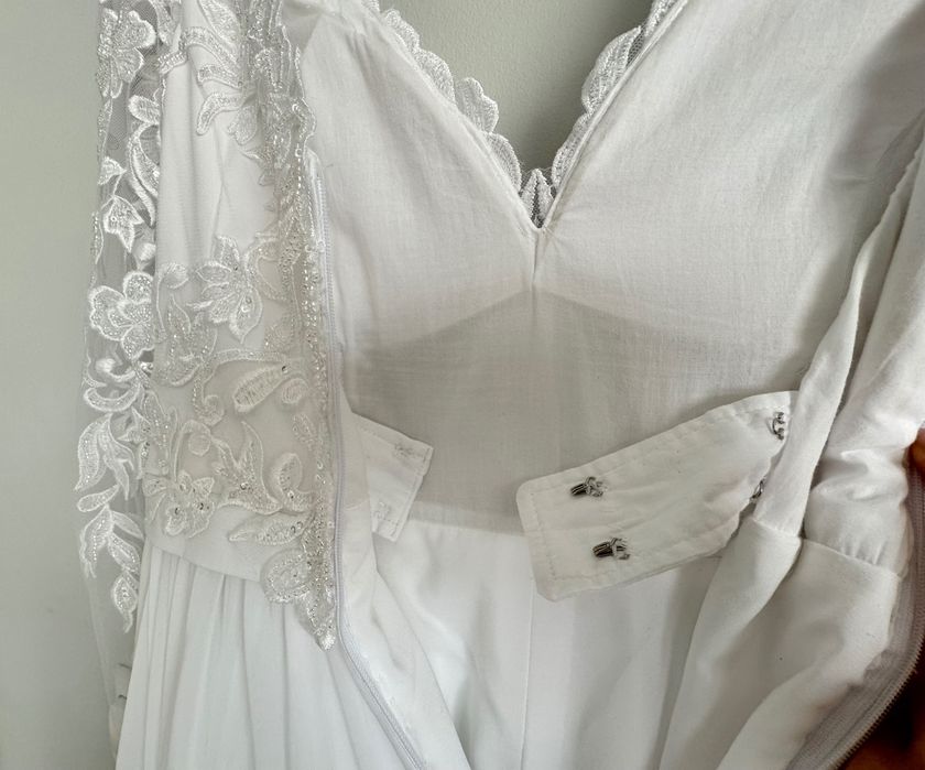 Suknia ślubna plus welon