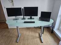 Stół/Biurko elektryczne -  Szkło Hartowane 180cmx100cm wysokość do 120