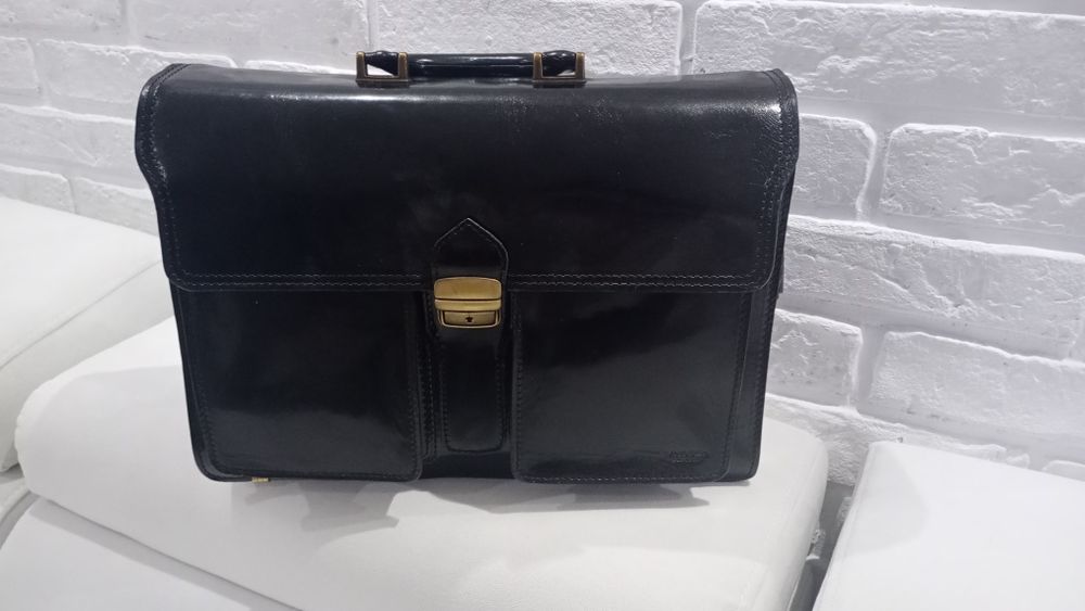 Teczka Aktówka skórzana Włoska Verostilo - Nowa