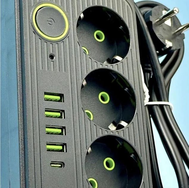 Подовжувач,Мережевий фільтр живлення, подовжувач 2 м,UA Power Socket F