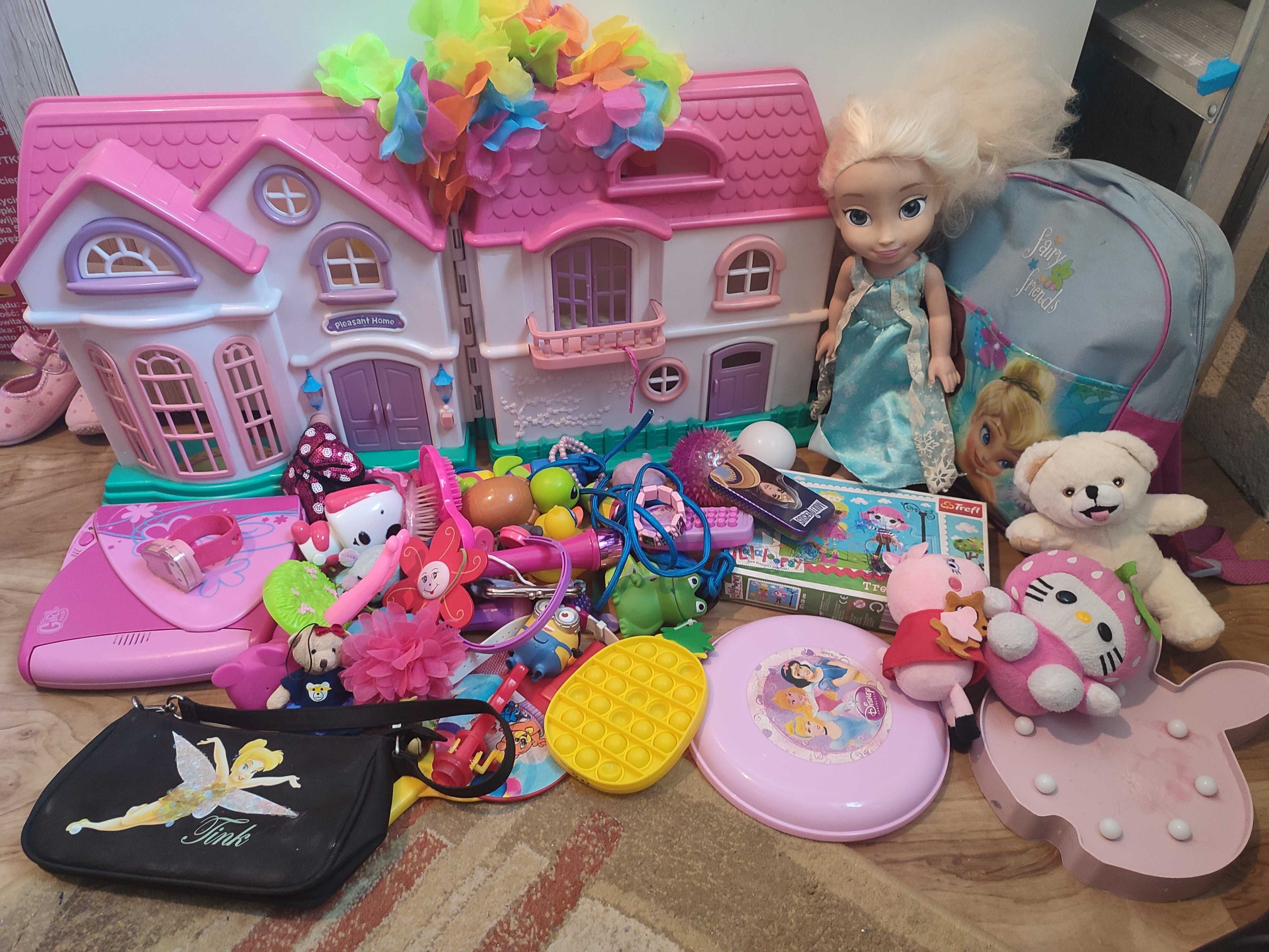 Zabawki dla dziewczynki dwa domki wielkie pudło