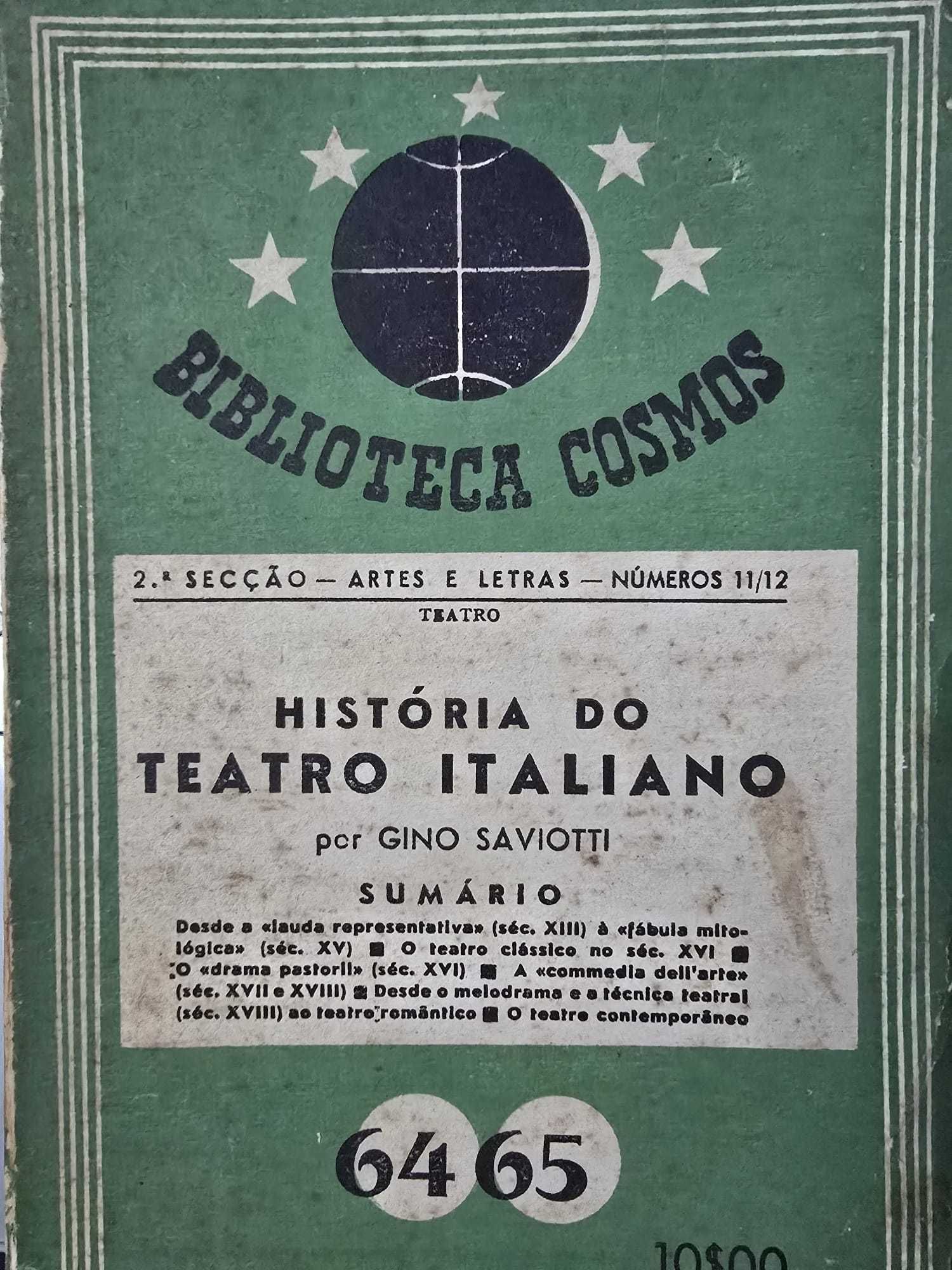 História do Teatro Italiano – Gino Saviotti