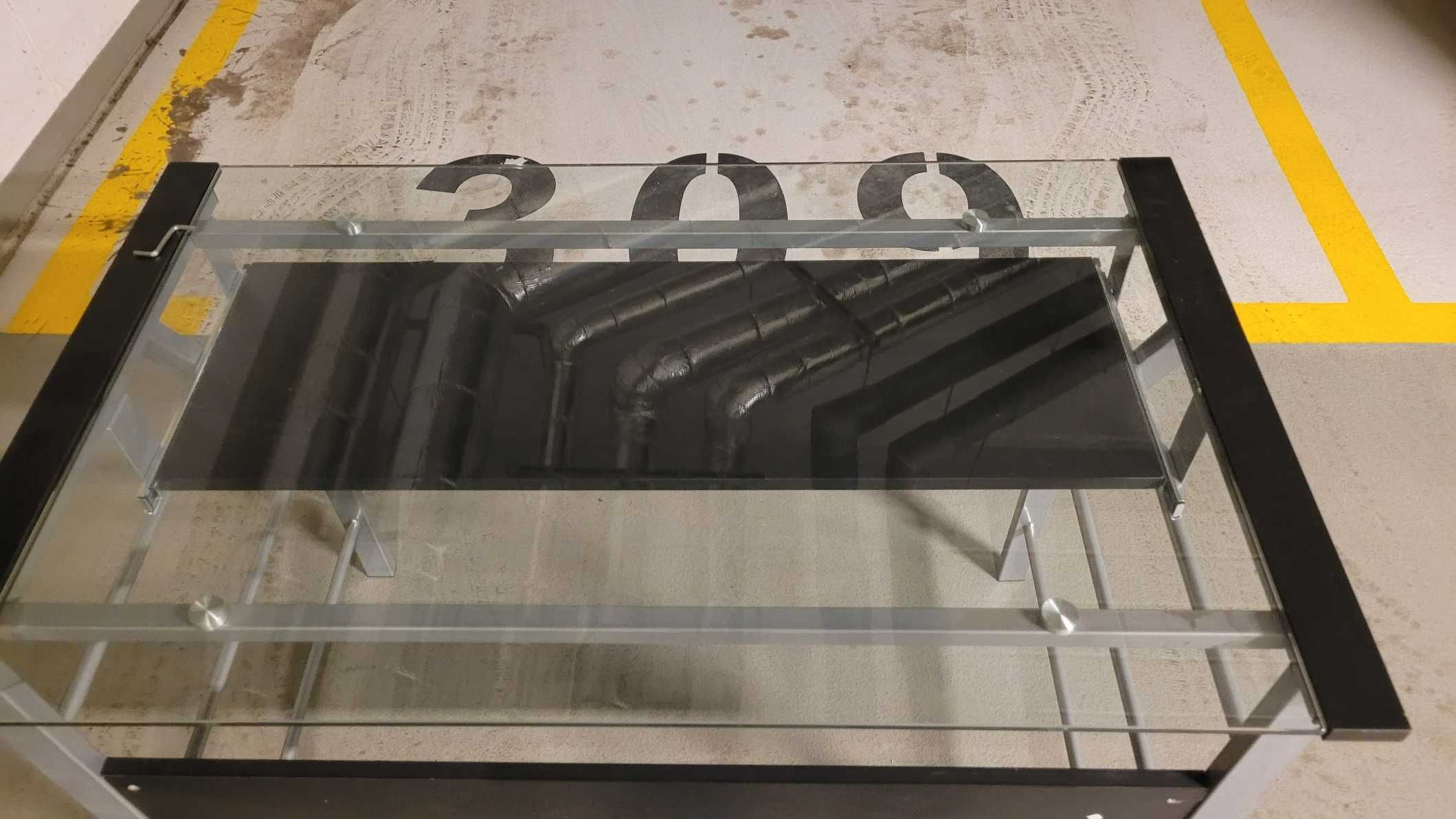 Stolik komputerowy szklany 60x100