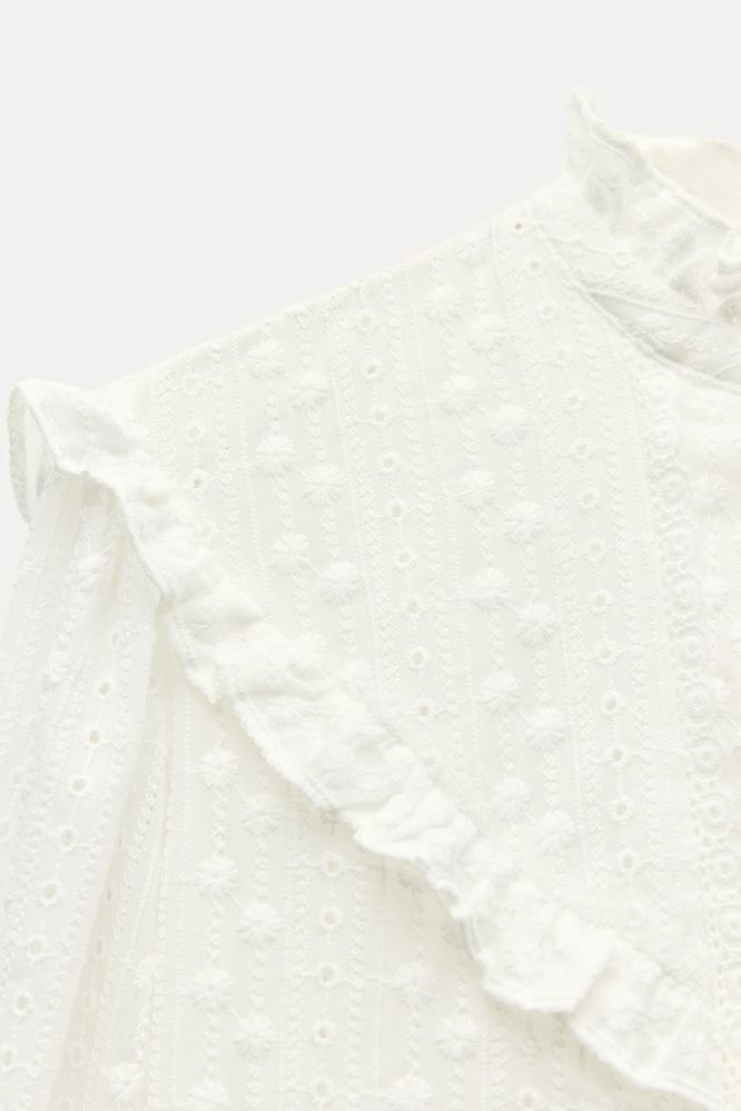 Блуза ZARA з ажурною вишивкою