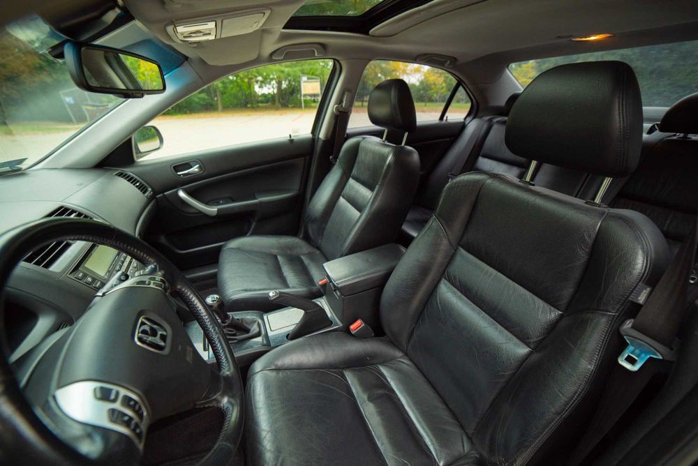 Honda Accord VII 2.2 i-CTDi, 2004, Sedan, Skóra, Czarny – do naprawy