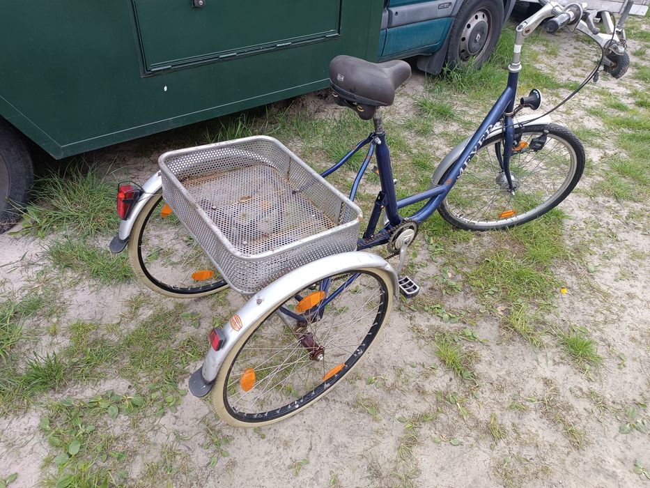 Rower trzykołowy trójkołowy mechanizm różnicowy