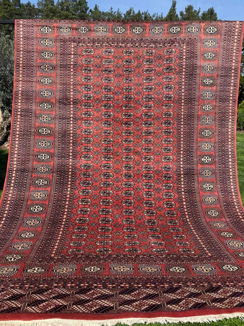 Dywan r.tkany kaszmirowy Pakistan Buchara ART DECO 355x250 gal. 24 tyś
