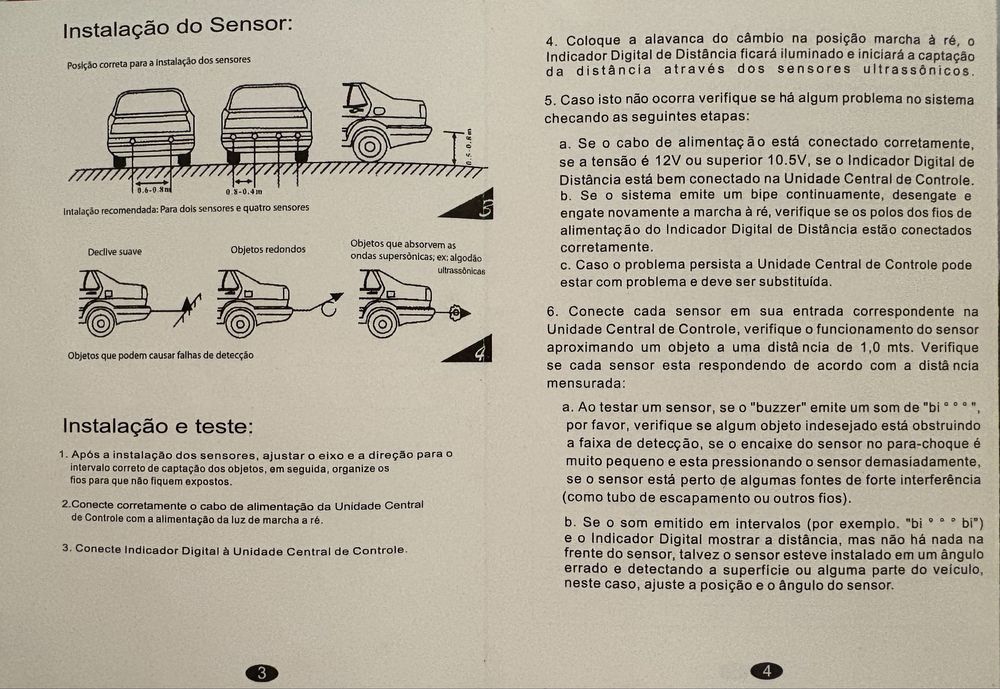 Sensores de Parqueamento