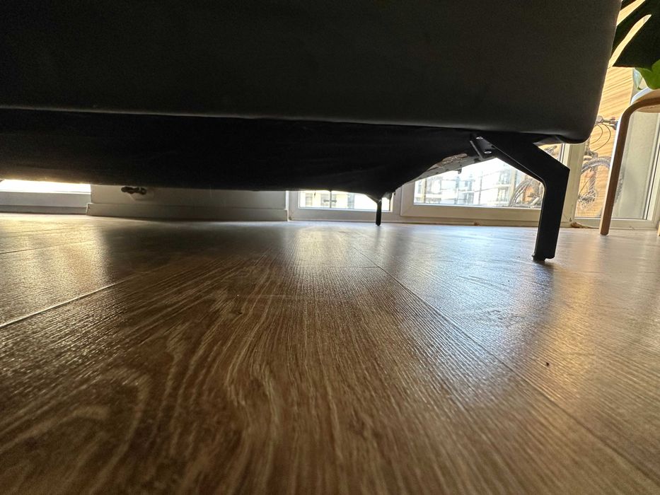 Narożnik welurowy niebieski 260x160 - stan bardzo dobry, Kraków