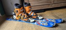 Narty dziecięce 80 i buty 18.5 Rossignol Kask