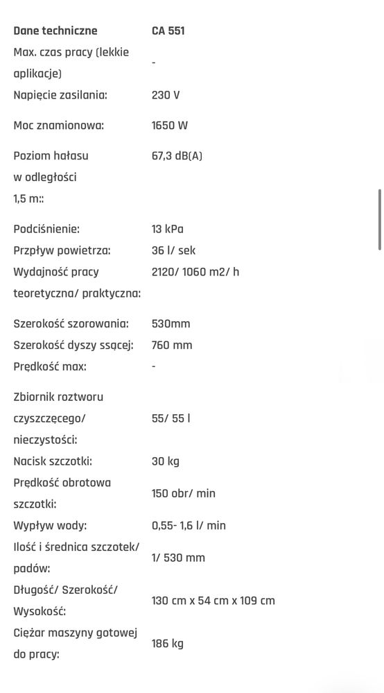 Szorowarka sklepowa myjka nilfisk 551 odkurzacz pioracy karcher hds