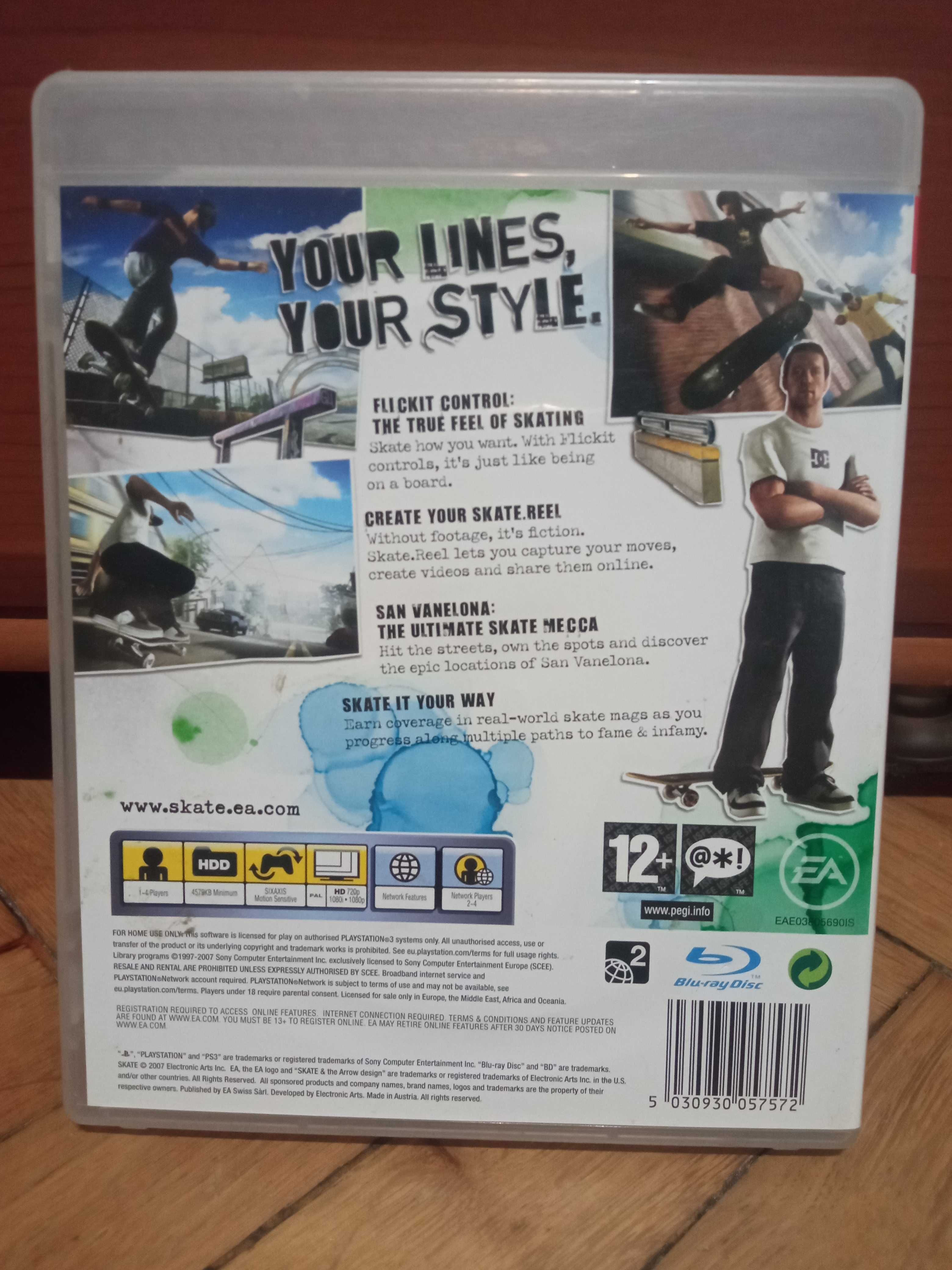 Gra SKATE. 1 PS3 deskorolka sportowa podobna do tony howk's