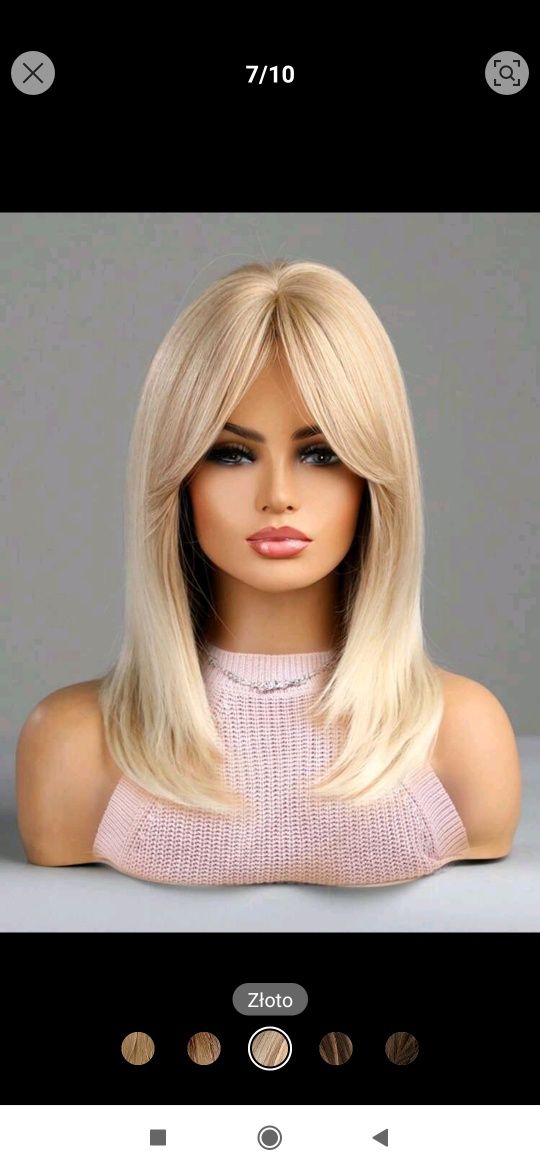 peruk długą nr.4 blond