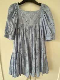 Sukienka haftowana allure blue by Krawcowa