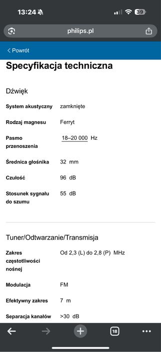 Słuchawki Philips shc1300/10