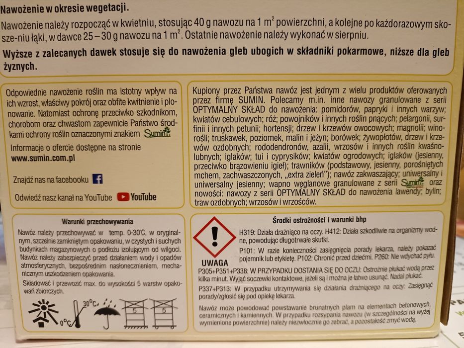 Nawóz do łąki kwiatowej SUMIN 1kg