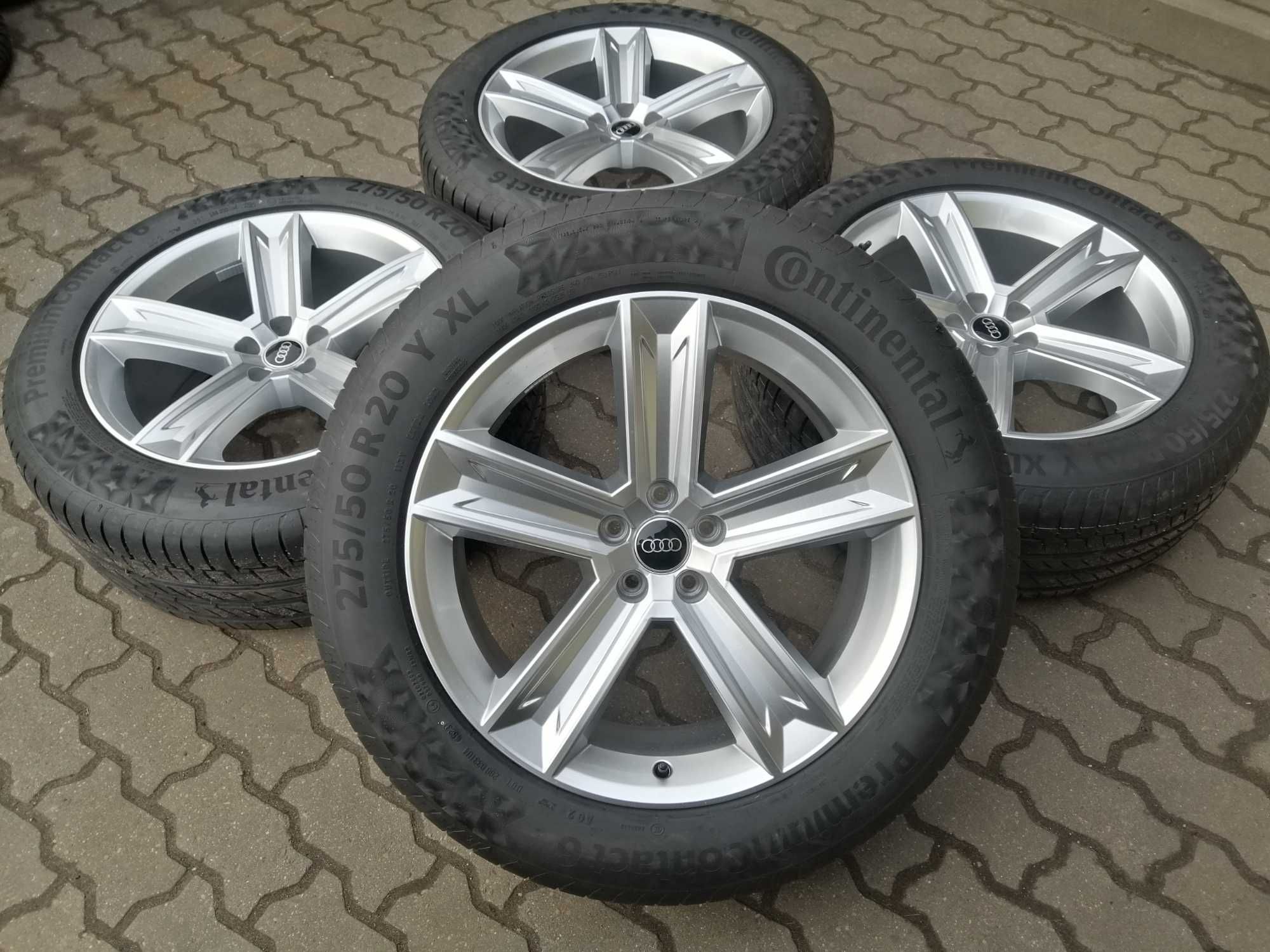 Koła Felgi Alufelgi 5 x 112 R 20 Oryginalne Audi Opon Conti Jak Nowe