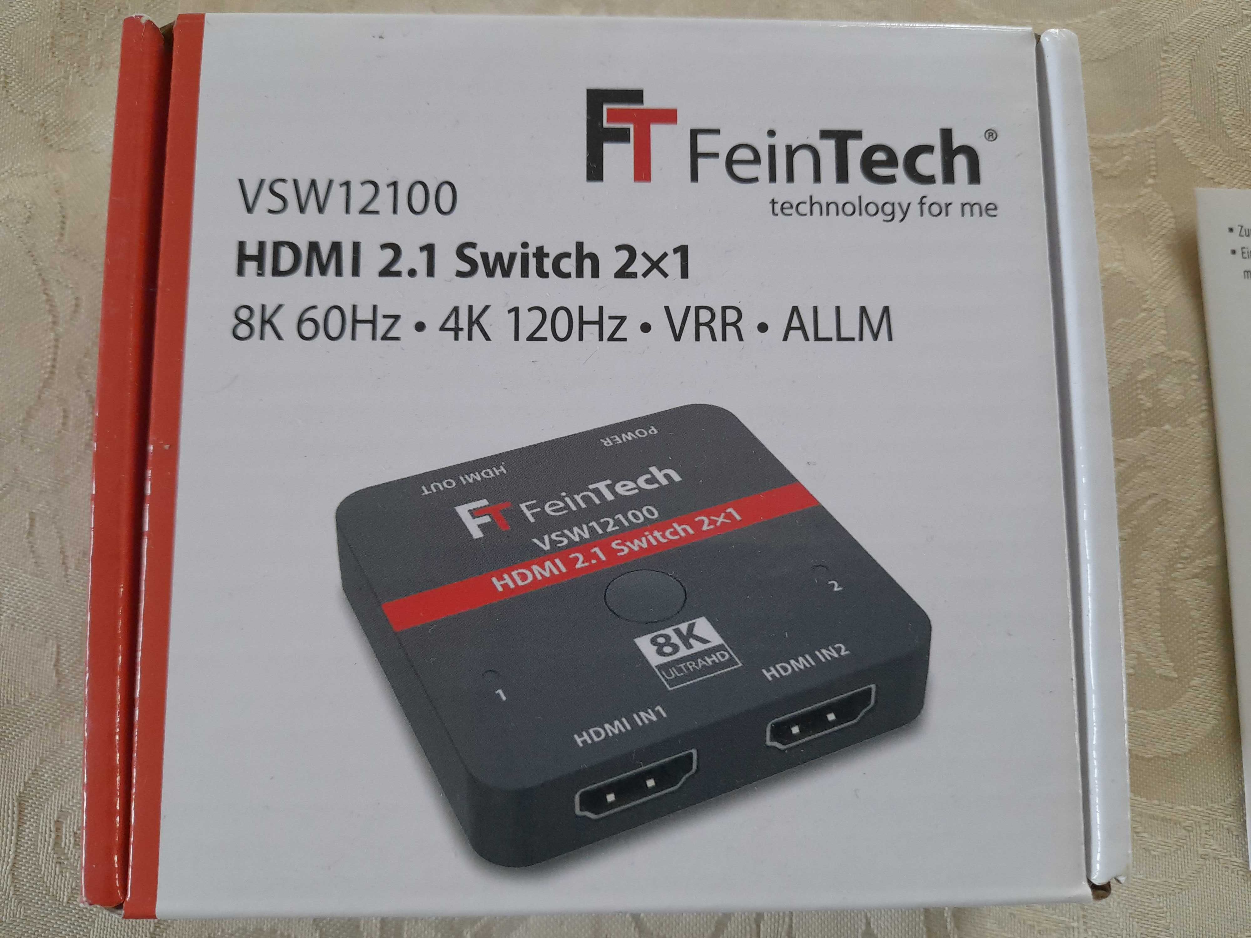 FeinTech VSW12100 Hdmi 2.1 Switch 2 w 1 Out 4K