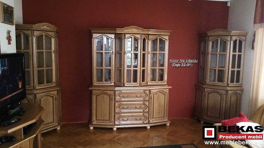 Zestaw Twoje Meble Stylowa RTV 160 Dwie Witryny Narożne BEKAS Producen