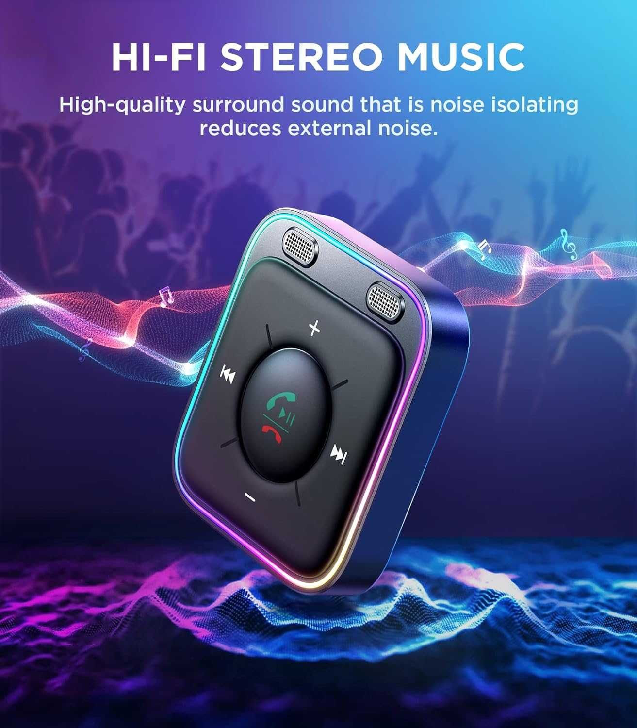 Transmiter samochodowy Bluetooth 5.3, dwa mikrofony JOYROOM spc237