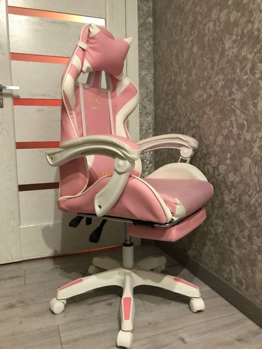 Крісло компʼютерне рожеве дитяче
