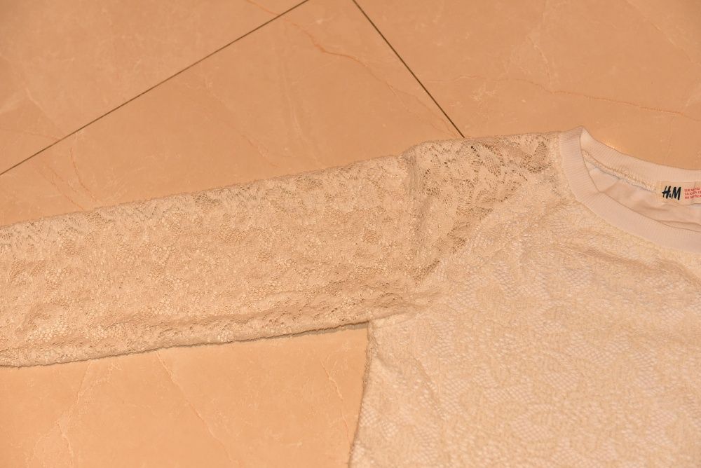 H&M śliczna koronkowa bluzeczka dla dziewczynki 146/152 cm 10-12 lat