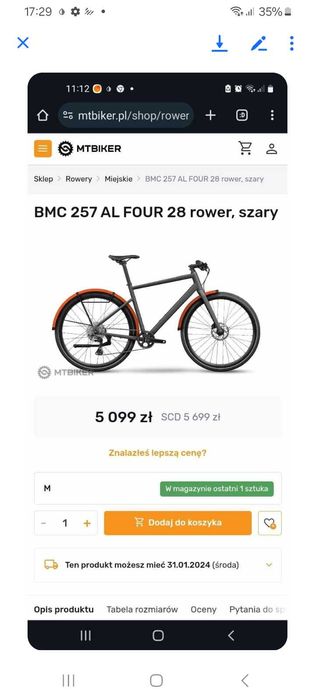 Sprzedam rower urbanchallenge al four