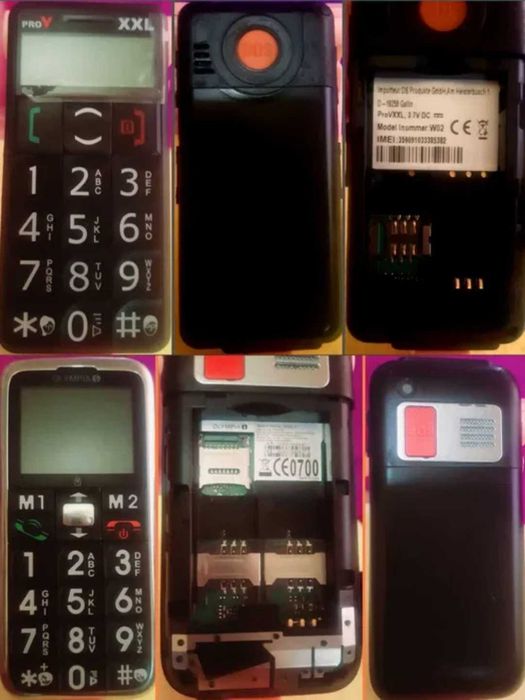 Кнопочные сотовые телефоны с кнопкой SOS, 2 шт. РАРИТЕТ