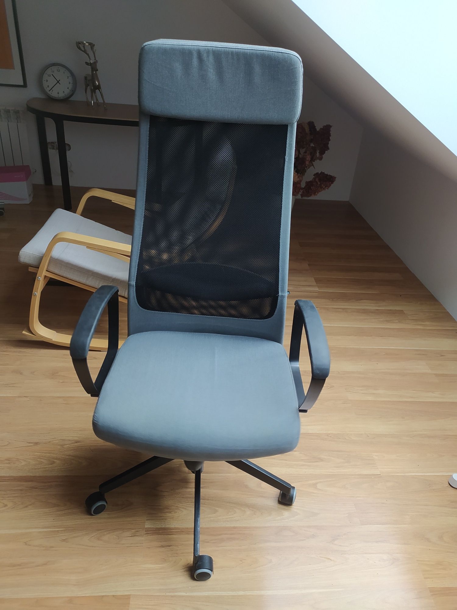 Markus krzesło biurowe obrotowe ikea, ciemnoszary