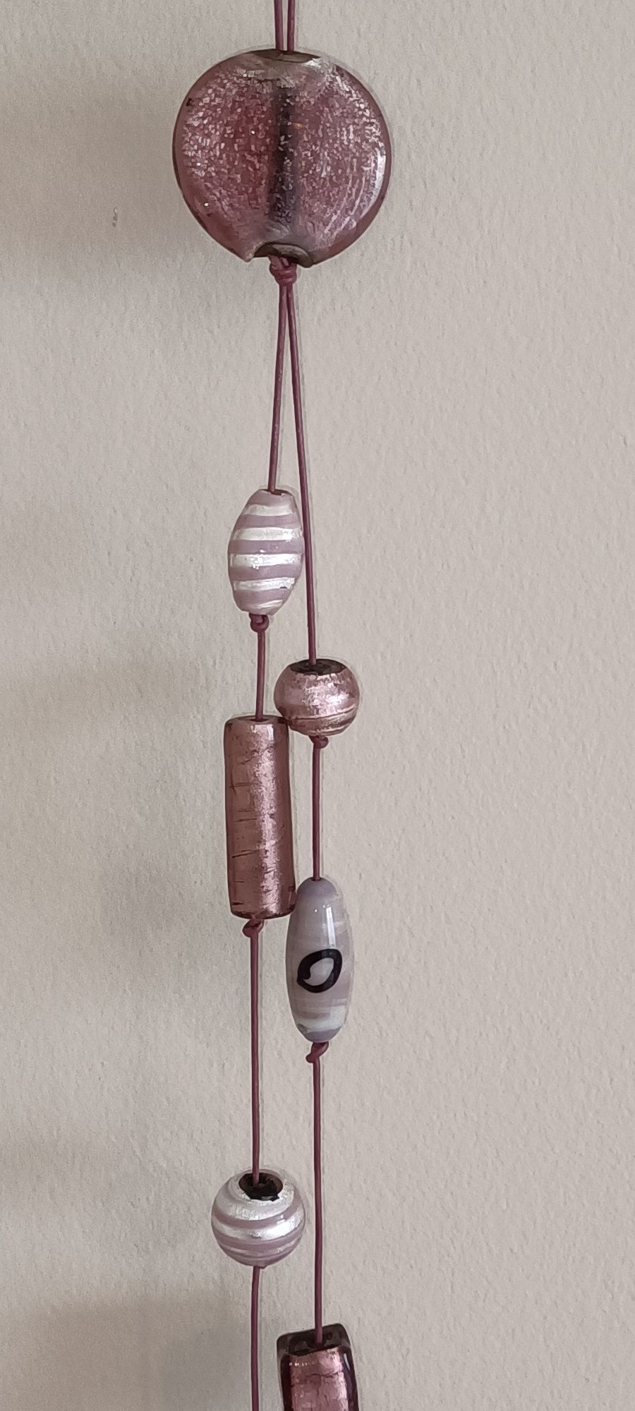 Colar único lilás/rosa
