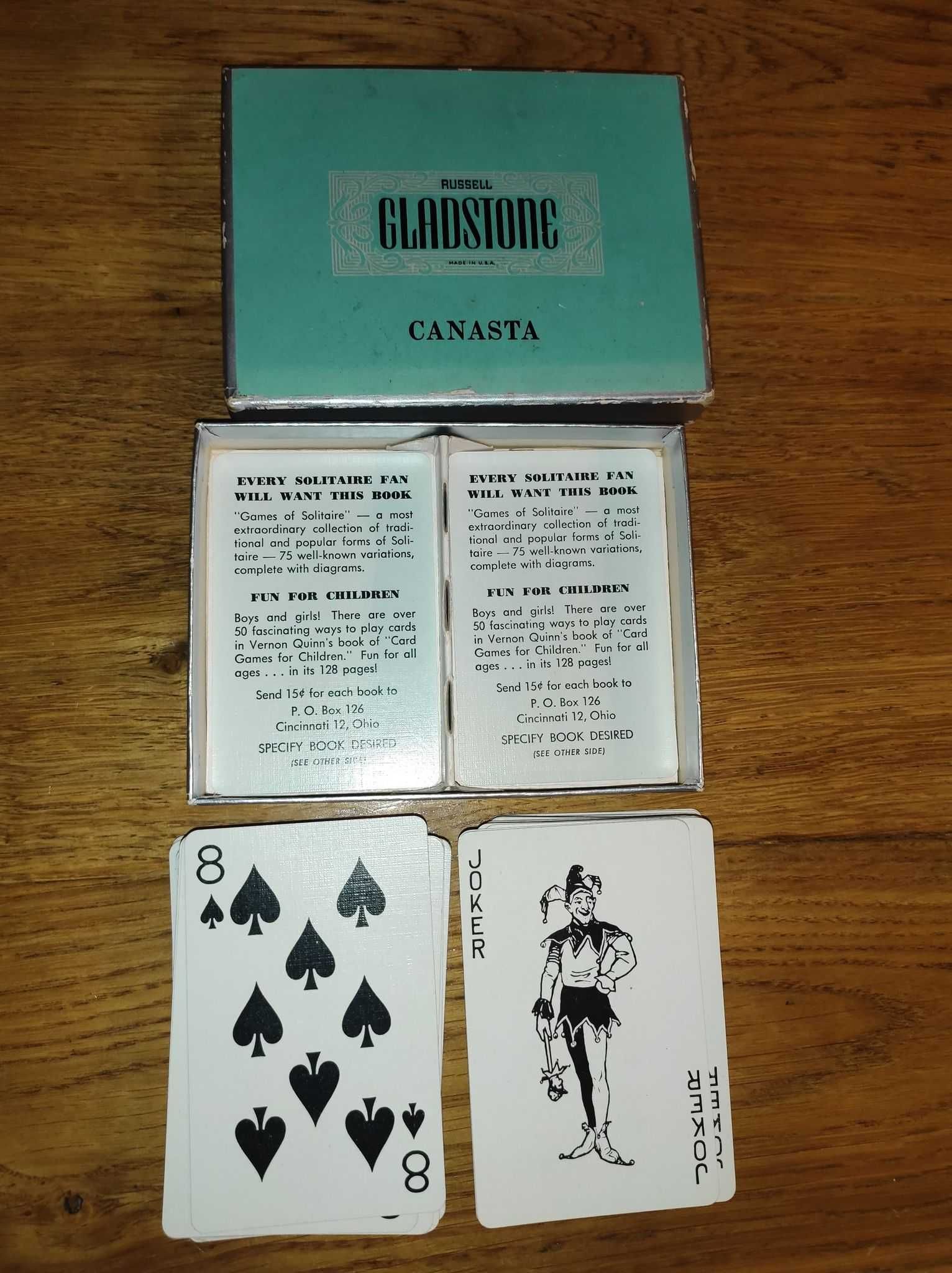 Vintage karty do gry Russell Gladstone Canasta