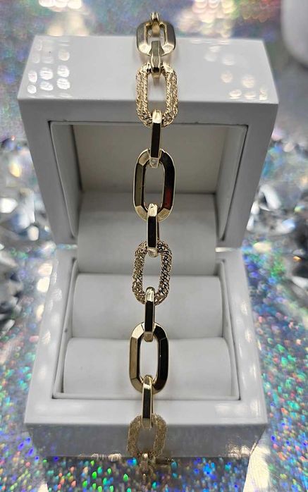 585 Złota bransoletka Ankier ażur 18-20cm