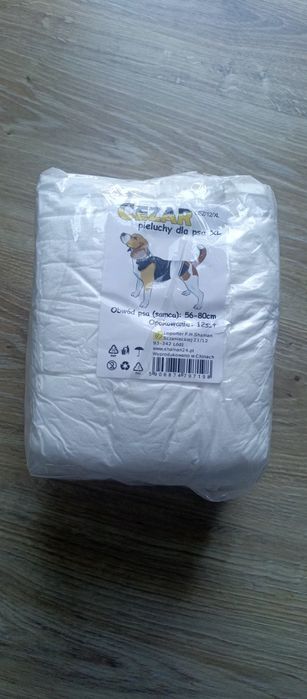 Pieluchy jednorazowe dla psa SAMCA 12 szt. Nowe