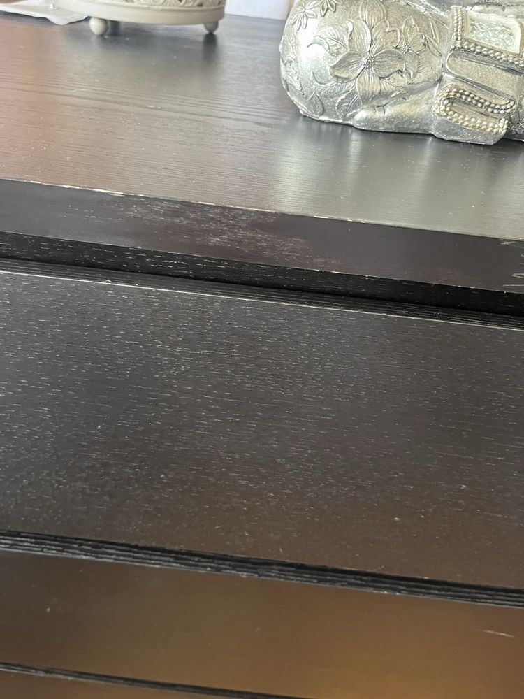 Comoda MALM 3 gavetas preta