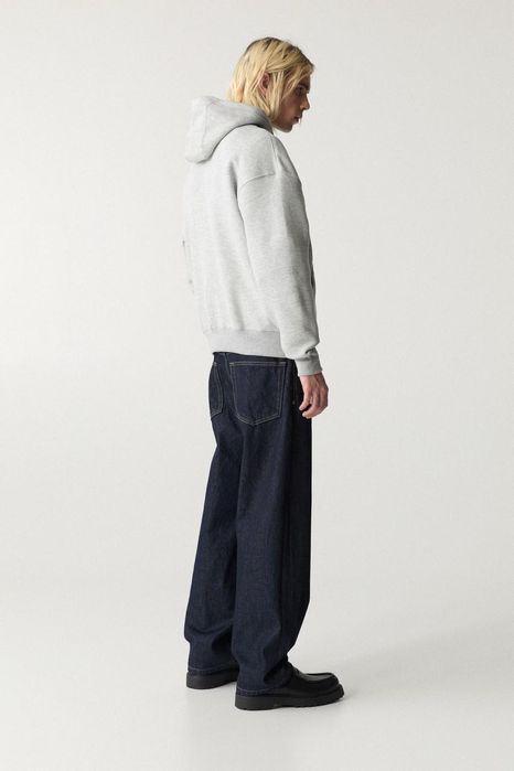 Джинси Pull&Bear Loose Fit (W 30) темно-сині широкі чоловічі на осінь