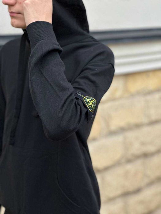 Худі чорне чоловіче / Кофта Худи мужская Stone Island