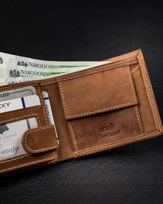 skórzany portfel męski bez zapięcia - always wild