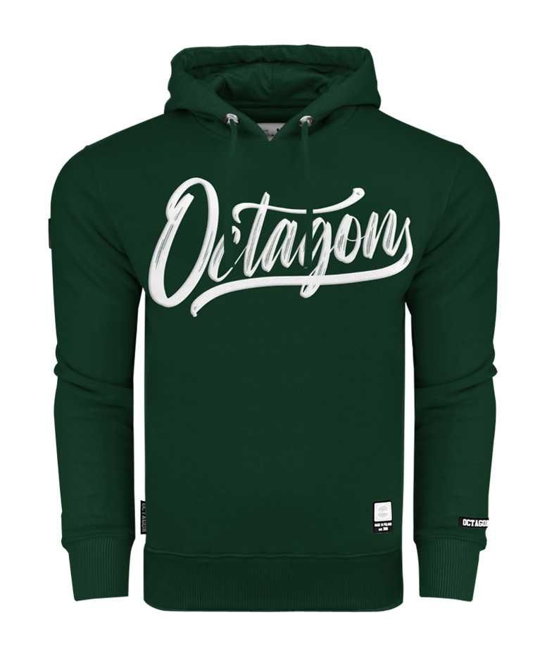 Bluza Octagon Retro bottle green z kapturem