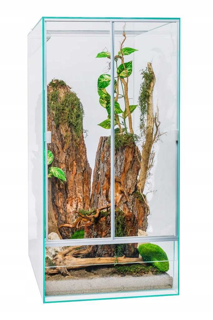 Terrarium szklane Diversa 250 L 100x50x50cm dla gekona z aranżacją