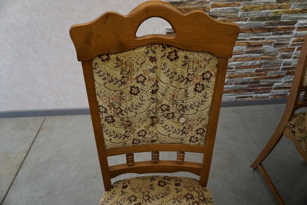 Stół Dębowy Rozkładany do 205 cm  + 6 Krzeseł do kompletu    L-194