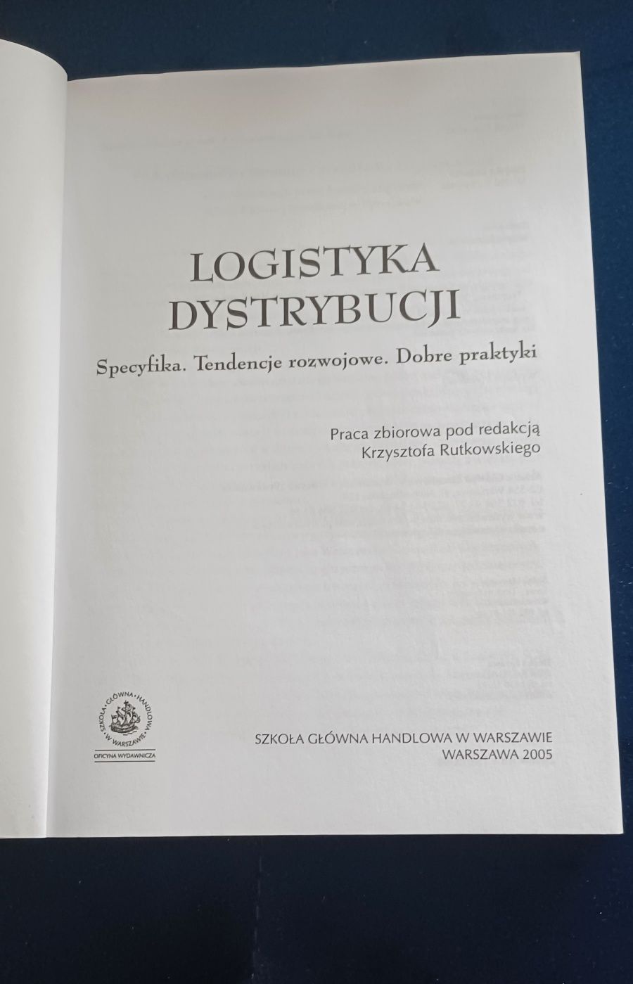 Książka pt Logistyka dystrybucji