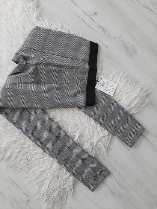 Mohito piękne eleganckie spodnie w kratkę XS 34