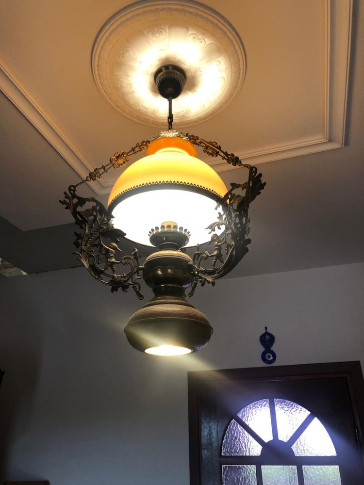 Lampa mosiężna holenderska 50x70