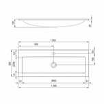 Ravak Clear umywalka 100x38 cm prostokątna biała