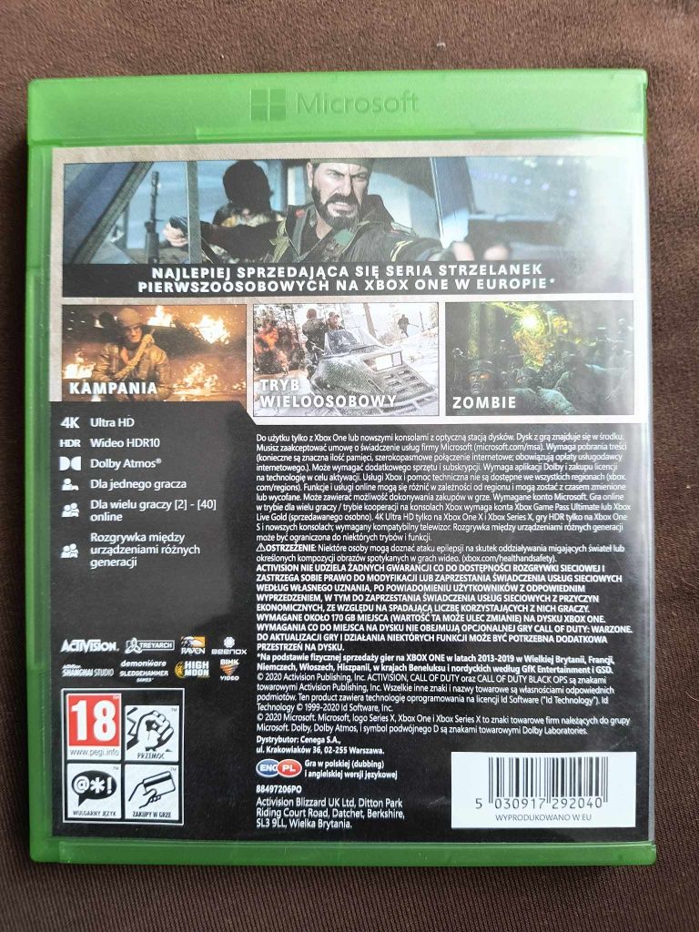 Call Od Duty Black ops cold war XBOX ONE xbox series X