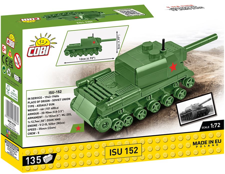 Klocki Cobi 3096 Czołg Isu 152 Hc Ww2 135 El.