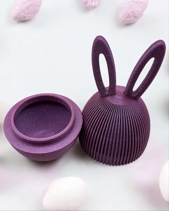 Jajko z uszami,Królik 13cm,zakręcany schowek na drobiazgi,różne Kolory