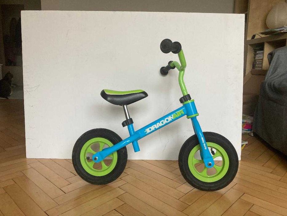 Rowerek biegowy MILLY MALLY Dragon Air Niebiesko-zielony opony 10 cali